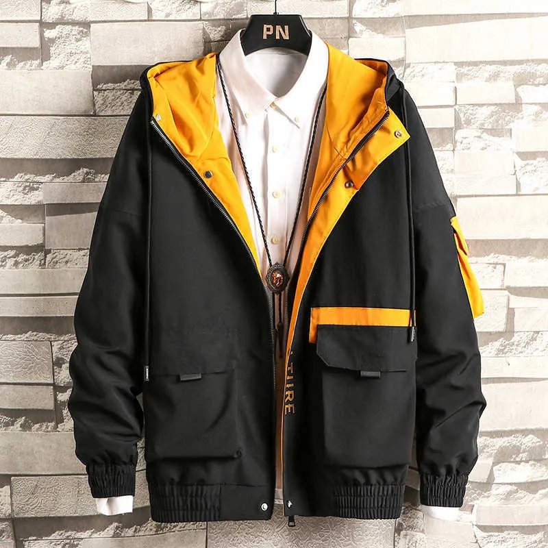 Black and yellow mens jacket store