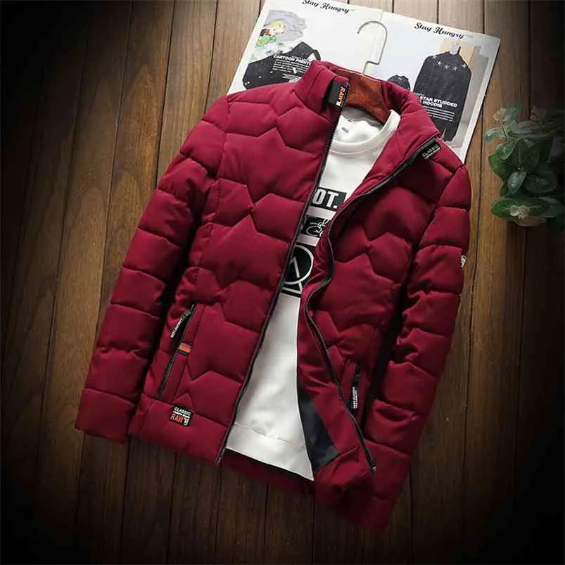 Thick And Warm Mens Cotton Padded Snow Jackets Men With Stand