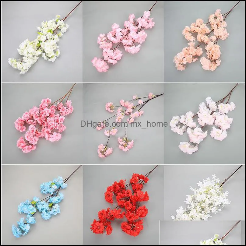 Decorative Flowers & Wreaths Cherry Blossom Tree Branch Artificial Flores Artificiales De Alta Calidad Romanticpink Decoration Home