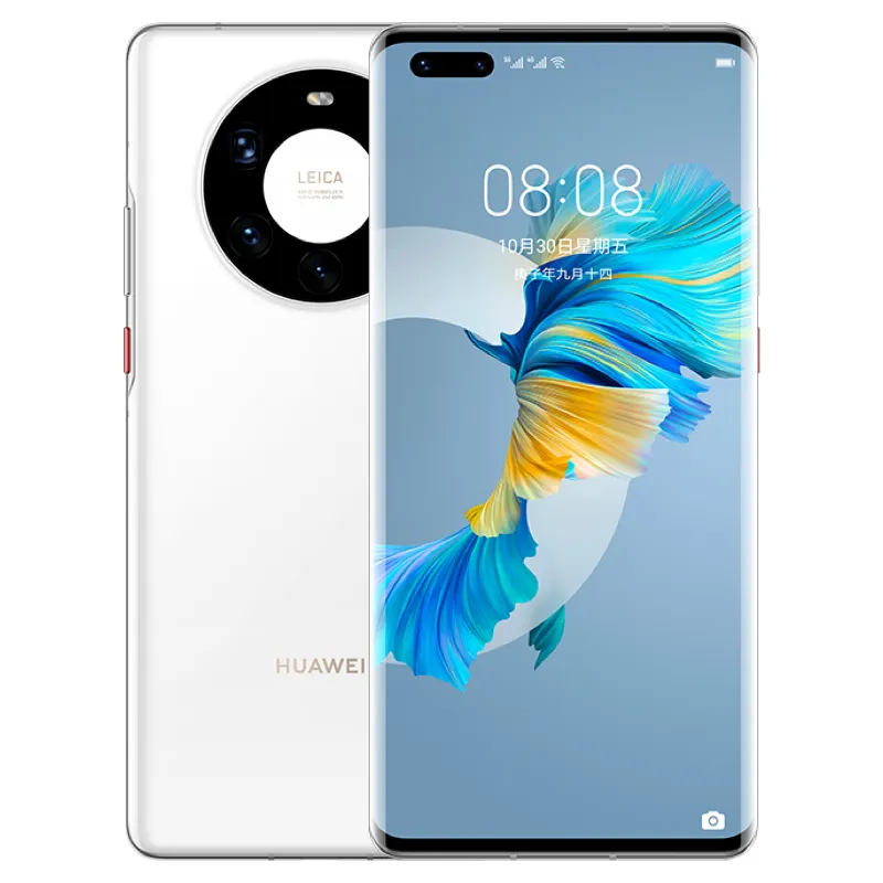 Téléphone portable d'origine Huawei Mate 40 Pro + Plus 5G 12 Go de RAM 256 Go de ROM Kirin 9000 50.0MP AI NFC 4400 mAh Android 6,76 "plein écran d'empreintes digitales ID visage 3D IP68 téléphone portable intelligent