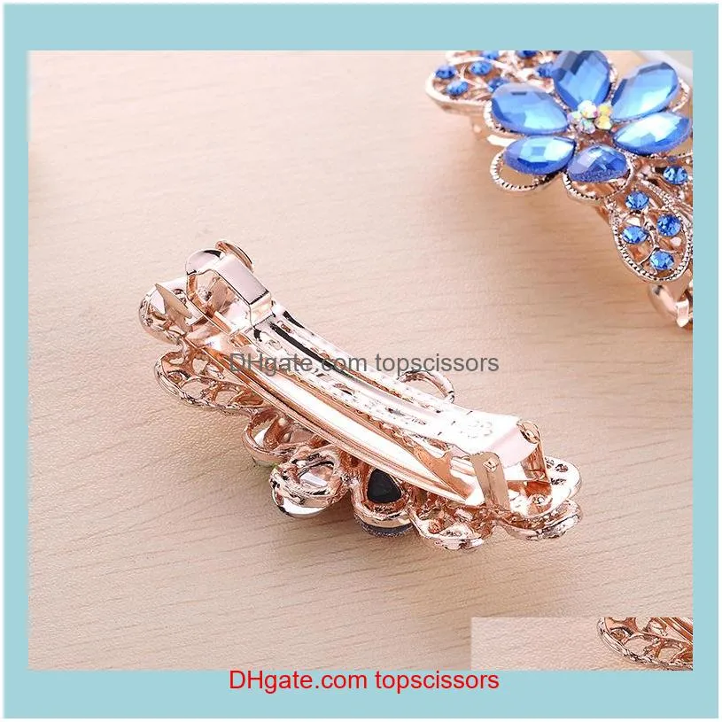 Korean diamond alloy Masson hairpin spring clip diamond jewelry wholesale Taobao crystal top clamp top clamp