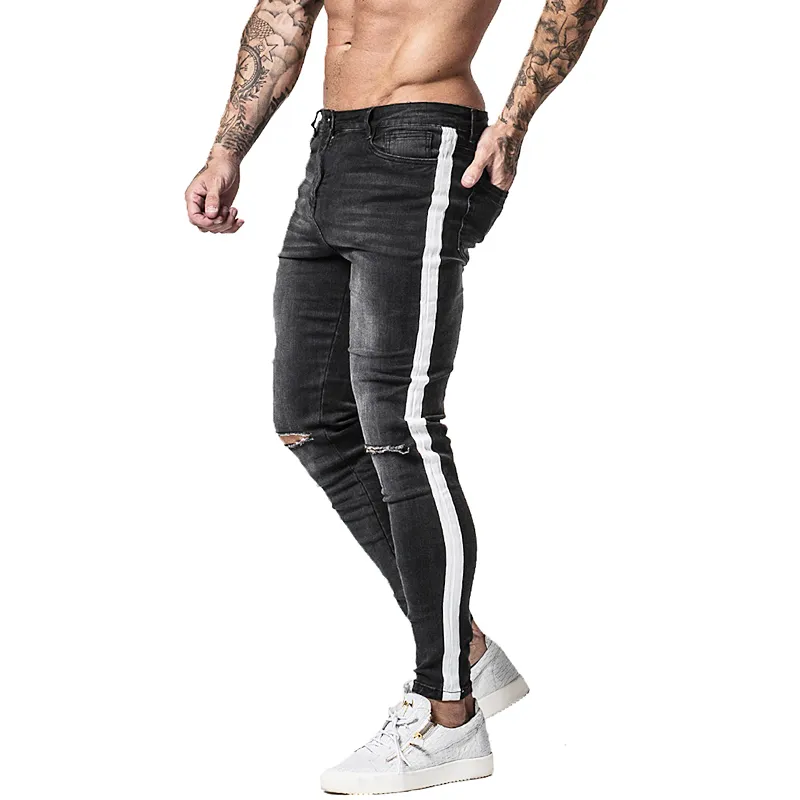 Dżinsy Mężczyźni Skinny Jeans Dla Mężczyzn 2020 Stretch Ripped Spodnie Streetwear Denim Dżinsy Hommes ZM42