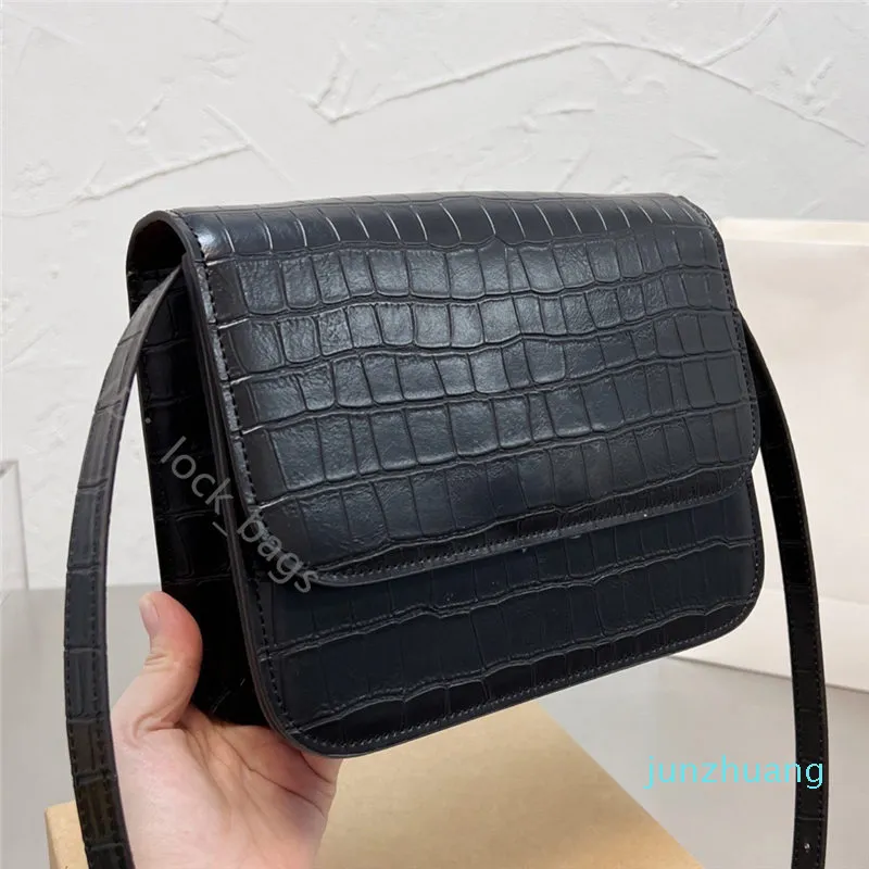 Tasarımcı-Zarf Çantaları Lady Crossbody Omuz Timsah Çanta Kadın Tote Flaps Hasp Düz Moda Timsah Pürüzsüz Debriyaj Çanta