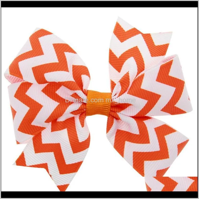 hot sale baby bow hairpins girls grosgrain ribbon wave bows with clip boutique bows hairpins for children kids hair accessories