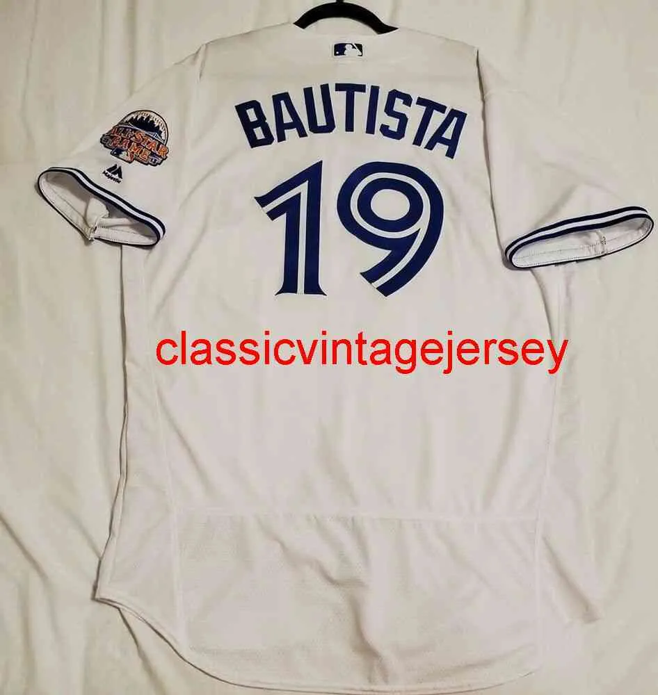 Män kvinnor barn Jose Bautista flex baströja broderi nya baseballtröjor xs-6xl