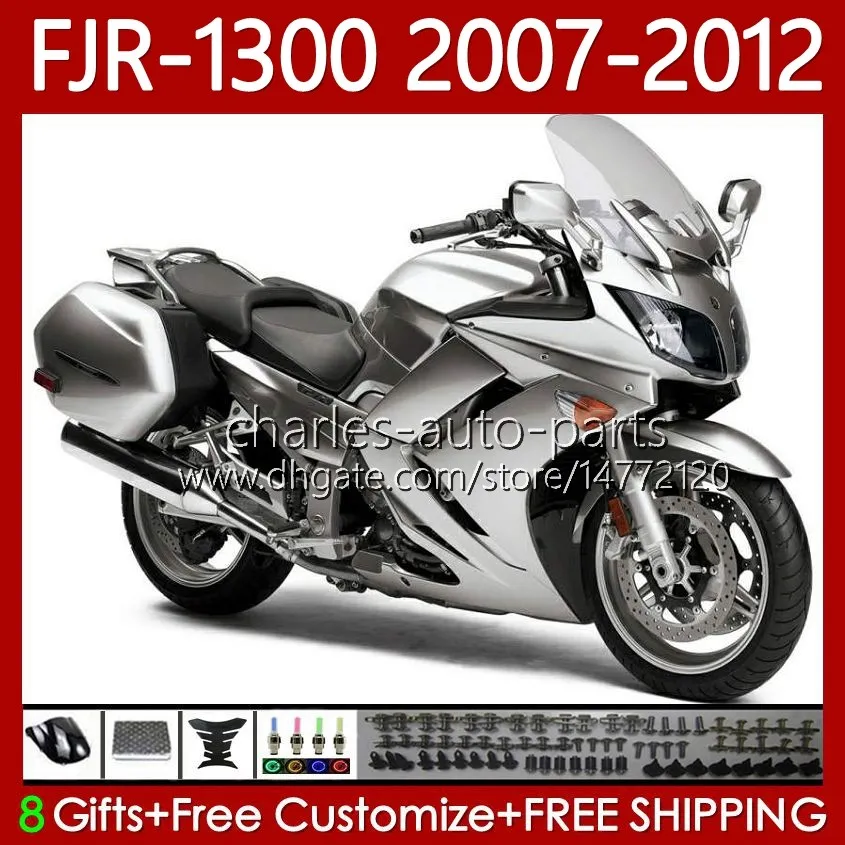 YAMAHA FJR-1300 FJR 1300 Parlak Gümüş Bir CC FJR1300 07 08 09 10 11 12 Moto Vücut 108No.54 FJR-1300A 2007 2008 2009 2010 2011 2012 FJR1300A 01-12 Karoser Kipeti