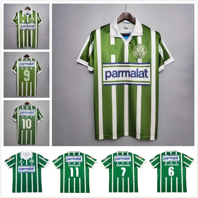 1992 1993 1994 Palmeiras rétro Jersey de football 92 93 94 Edmundo Zinho Edilson Rivaldo Evair Roberto Carlos Vintage Tableau de football classique