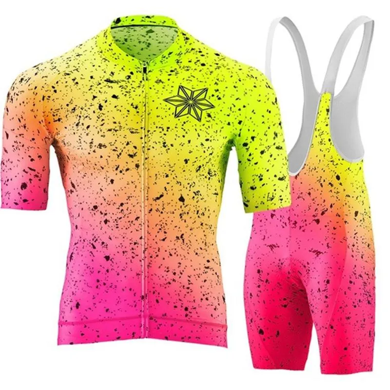 Nuevo 2021 Supacaz Pro Team conjunto de ropa de verano para hombre Ciclismo Bicicletta Competizione Abbigliamento Tuta 9D Bavaglino Racing Sets