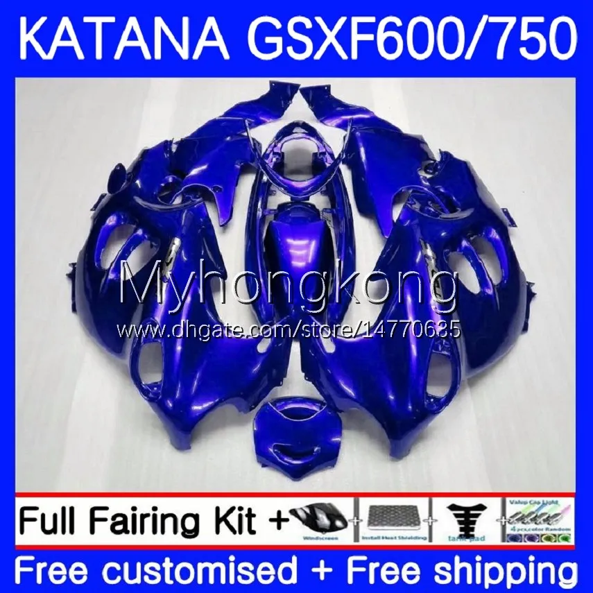 OEM-lichaam voor Suzuki Katana GSXF 600 750 CC GSXF750 All Gloss Blue 2003 2004 2005 2006 2007 18 NO.90 GSX750F GSX600F 03-07 GSXF-600 600CC 750CC GSXF600 03 04 05 06 07 FACKING