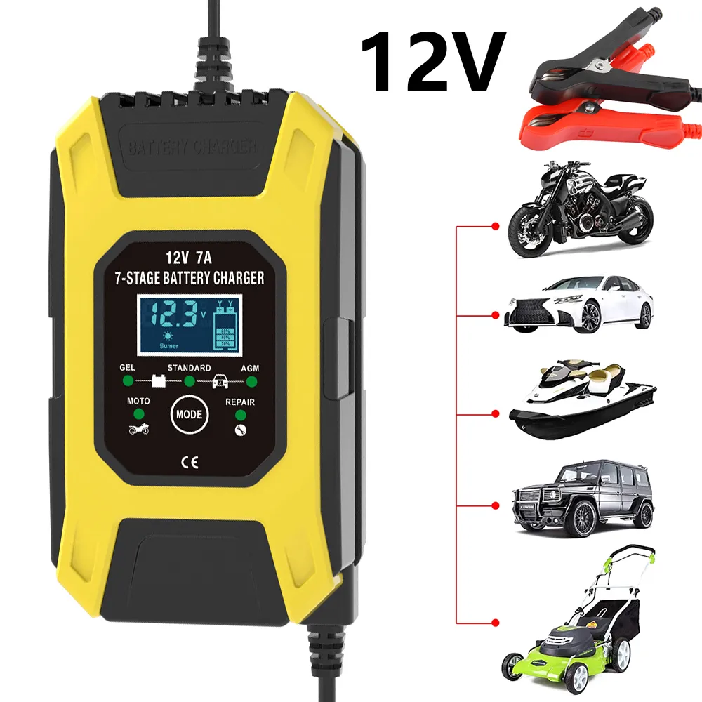 Smart 3 Stage Noco Battery Maintainer For GEL, WET, And AGM Cars 12V 7A