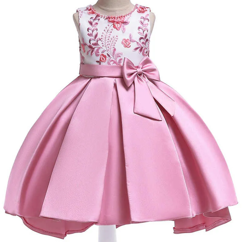 Été fleur filles robe princesse robes de soirée de mariage enfants enfants robe de bal Vestidos bébé noël enfants vêtements Q0716