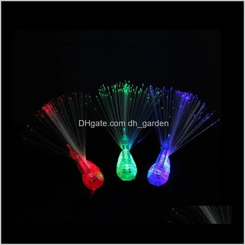 1000pcs peacock finger light colorful led light-up rings party gadgets kids intelligent toy gifts sn2443