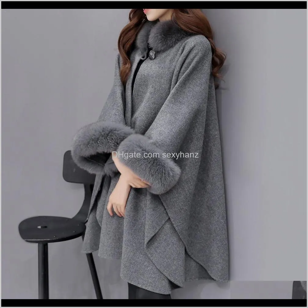 xxl plus size long winter coat women cotton overcoat camel poncho knitwear shawl cape feminino warm outerwear poncho femme