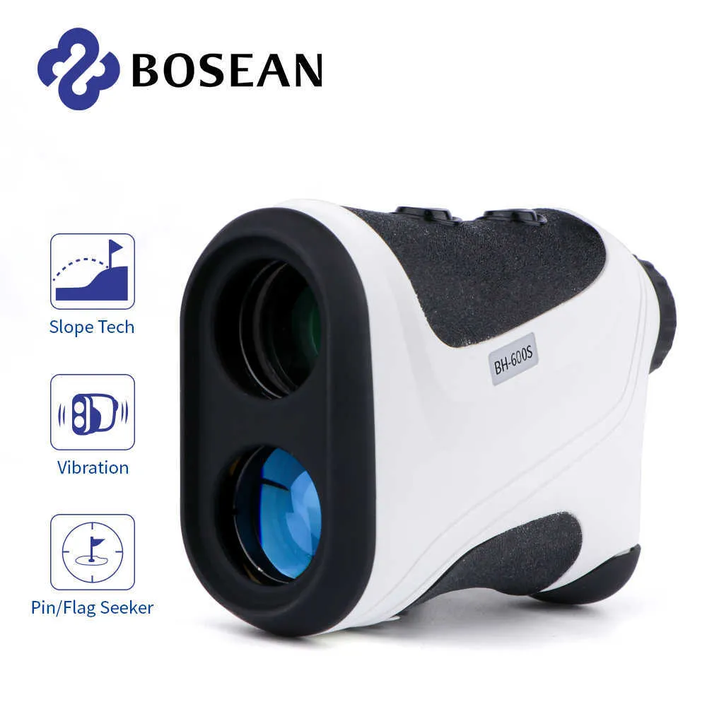 Telemetro Bosean Golf con regolazione della pendenza Blocco bandiera con telescopio misuratore di distanza laser Jolt Vibrate 600M BH600S 210719