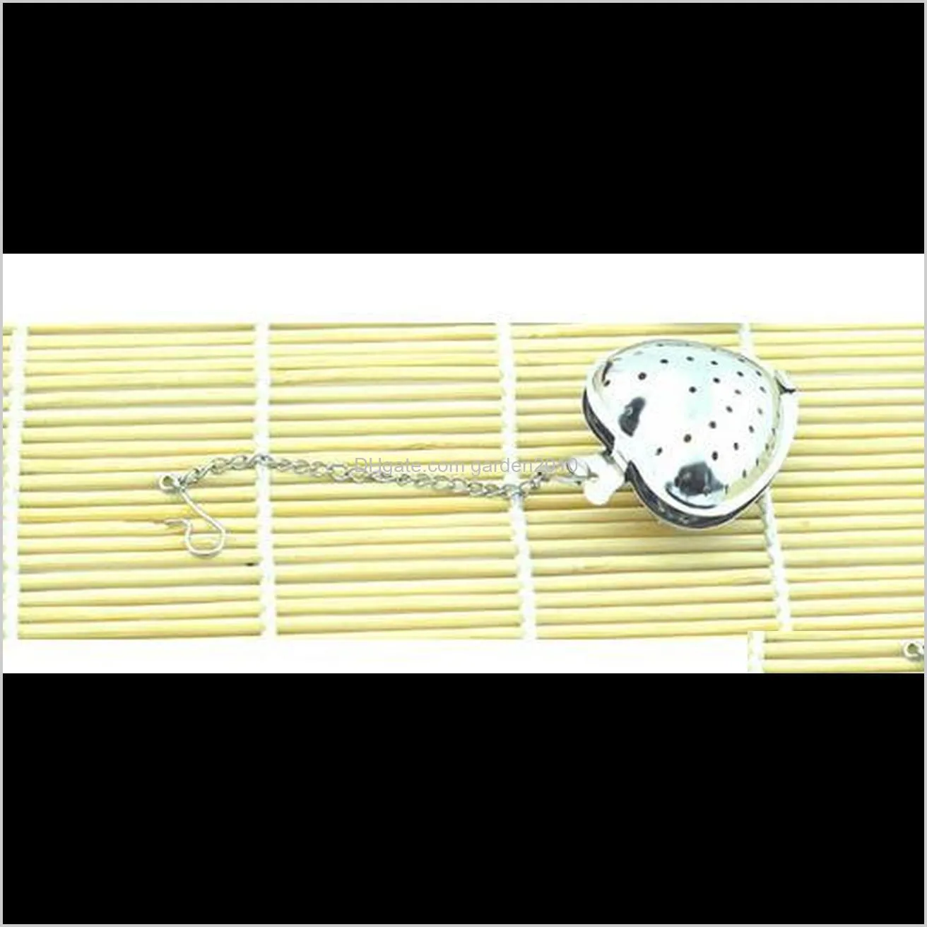 tea infuser filter with heart shaped stainless herbal spoon 