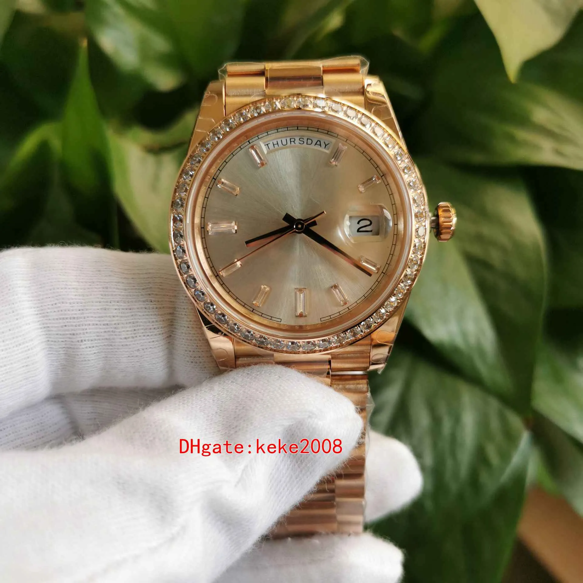 BP top Wristwatches men Watches 228345RBR 228345 40mm Stainless Luminescent Rose Gold Diamond border 2813 Movement Automatic mechanical Mens Watch