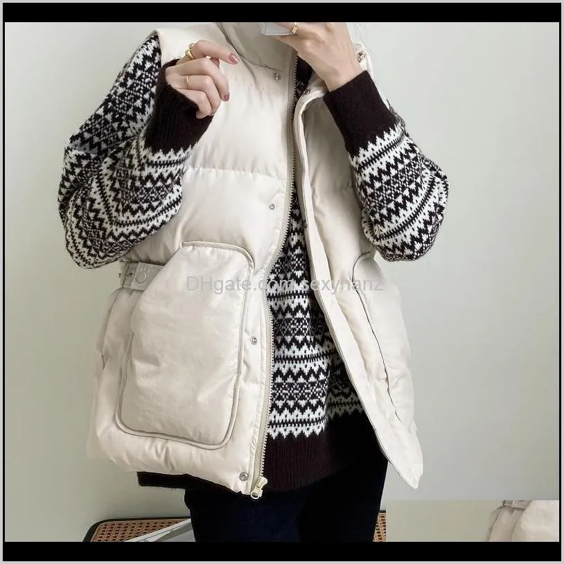 parka vest women`s bread wear 2020 winter korean style waist short cotton coat short padded jacket jacket1