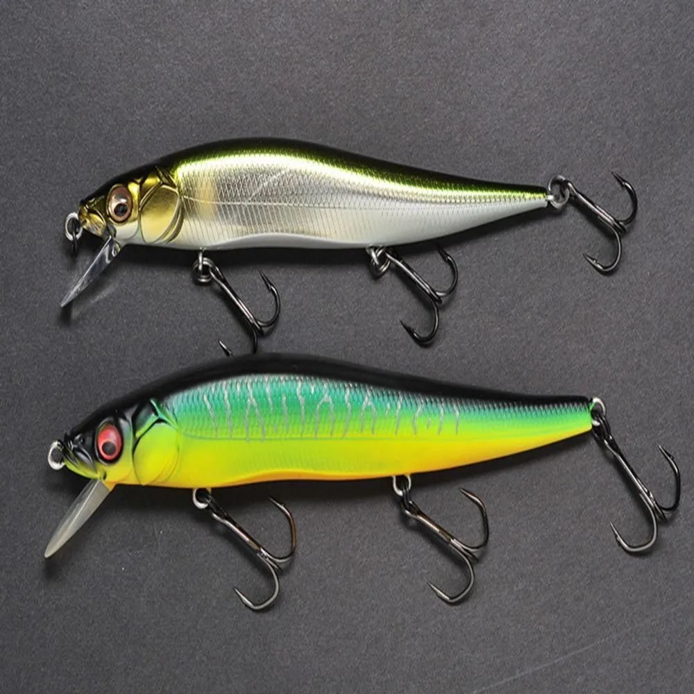 Schwimmende Minnow-Mini-Angelköder mit Geräuschkugel, 98 mm, 10,5 g, Kurbelköder, Wobbler, Swimbait, künstliche harte Köder, Bassmeer