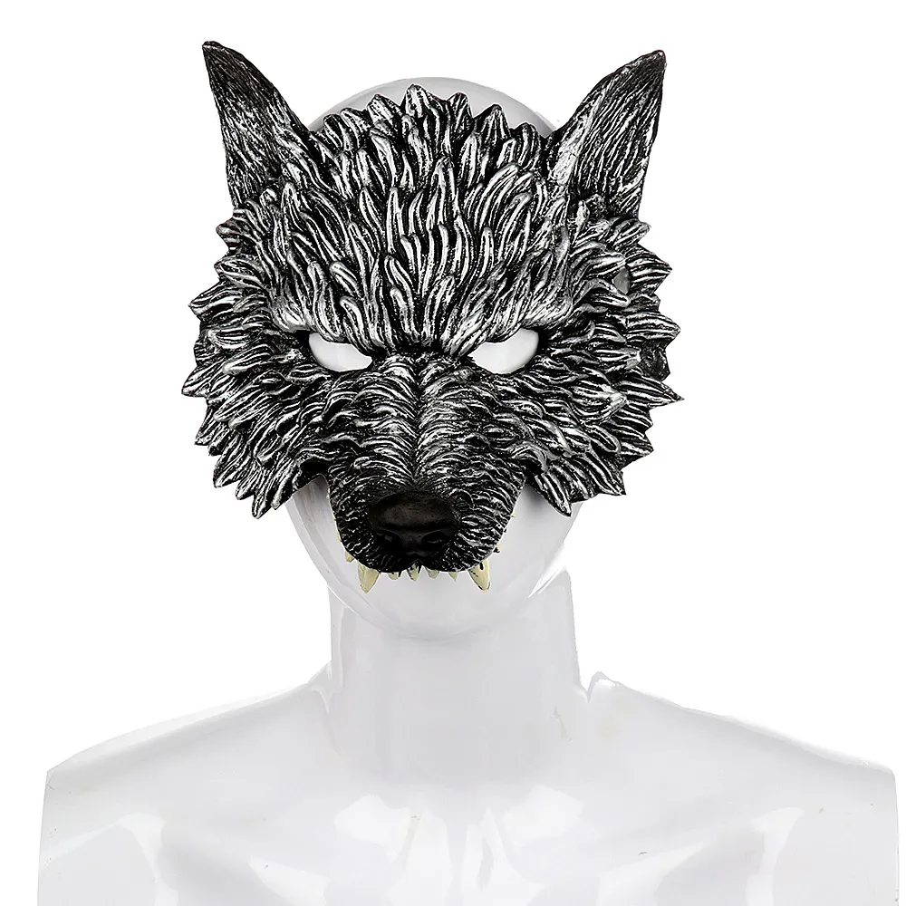 Halloween Påskdräkt Party Mask Wolf Face Masks Cosplay Masquerade för vuxna Män Kvinnor Pu Masque