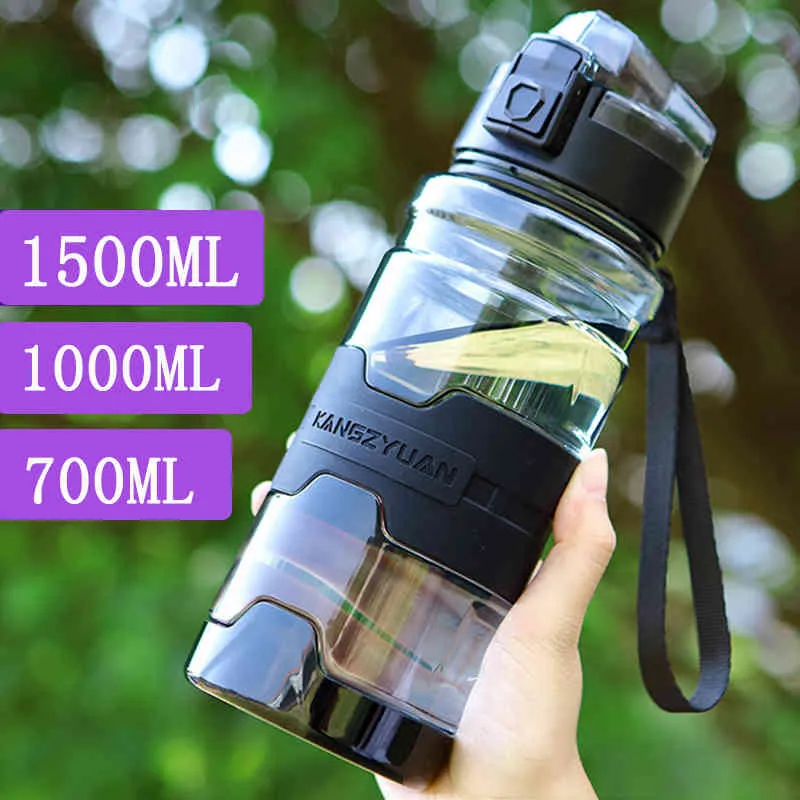 Sport dricka flaska 7001500ml cykel travelable anti-fall läckagesäker tritan plast varm kokande vatten kopp BPA gratis