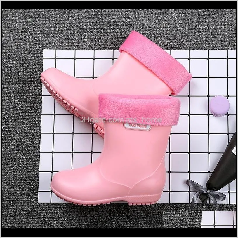 new arrival baby girls boys waterproof rain boots non-slip rain shoes pvc rubber lovely boots for kids pink yellow blue fashon 201204