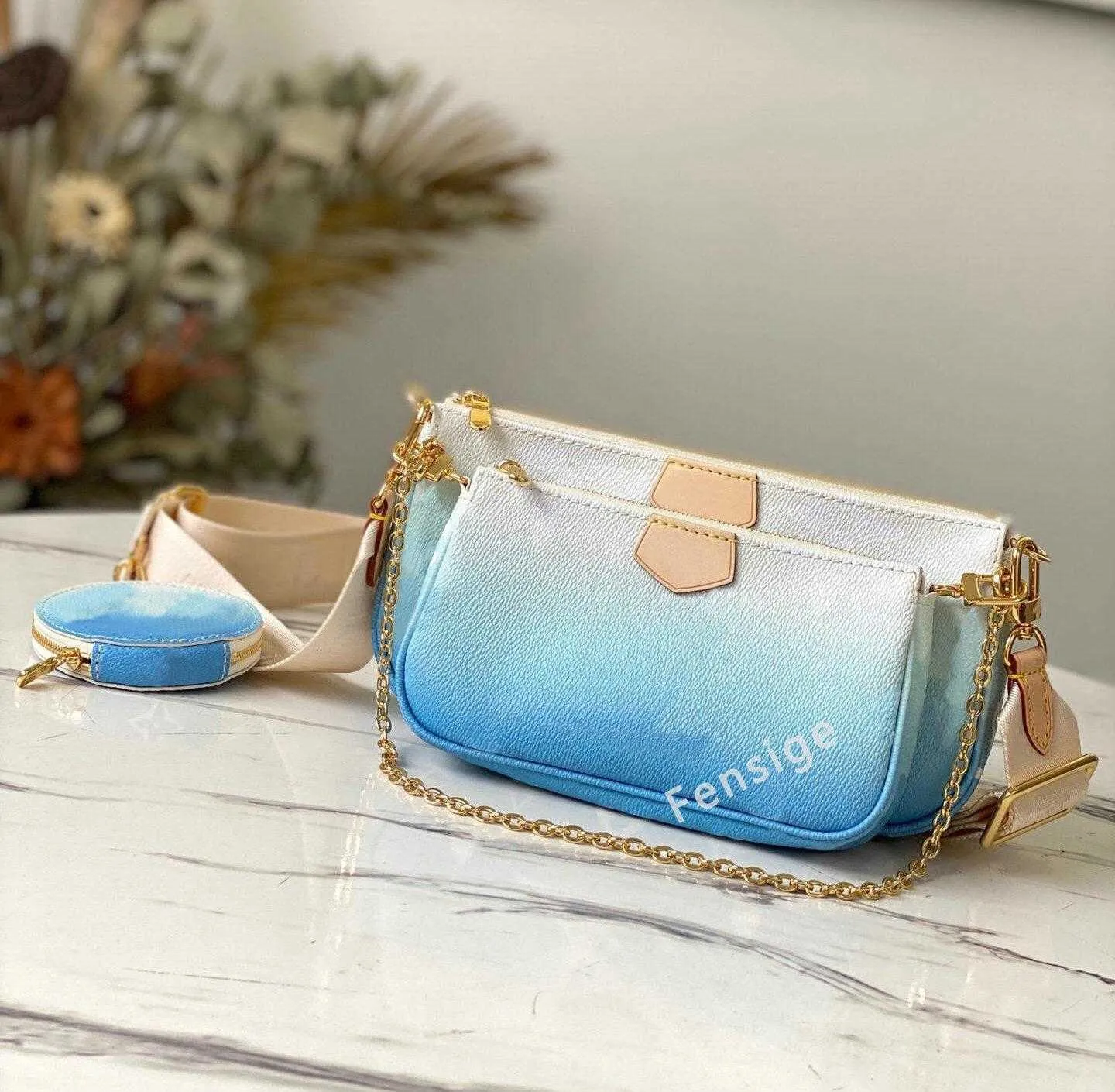 Multi Pochette Accessoires Designer MINI Chain Bag With Round Coin Purse Shoulder Hybrid Cross body Handbags Pouch Pastel-Colored Composed Bags M57634 M57633