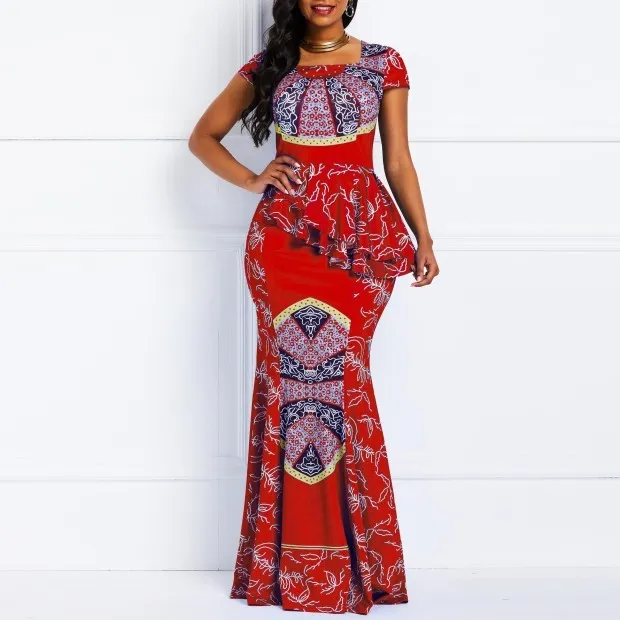 African Maxi Maxima Dress For Women Elegant Print Pleated Wax Bazin Rich Party Evening Summer Clothes For Women From Lu02 23.81 DHgate.Com