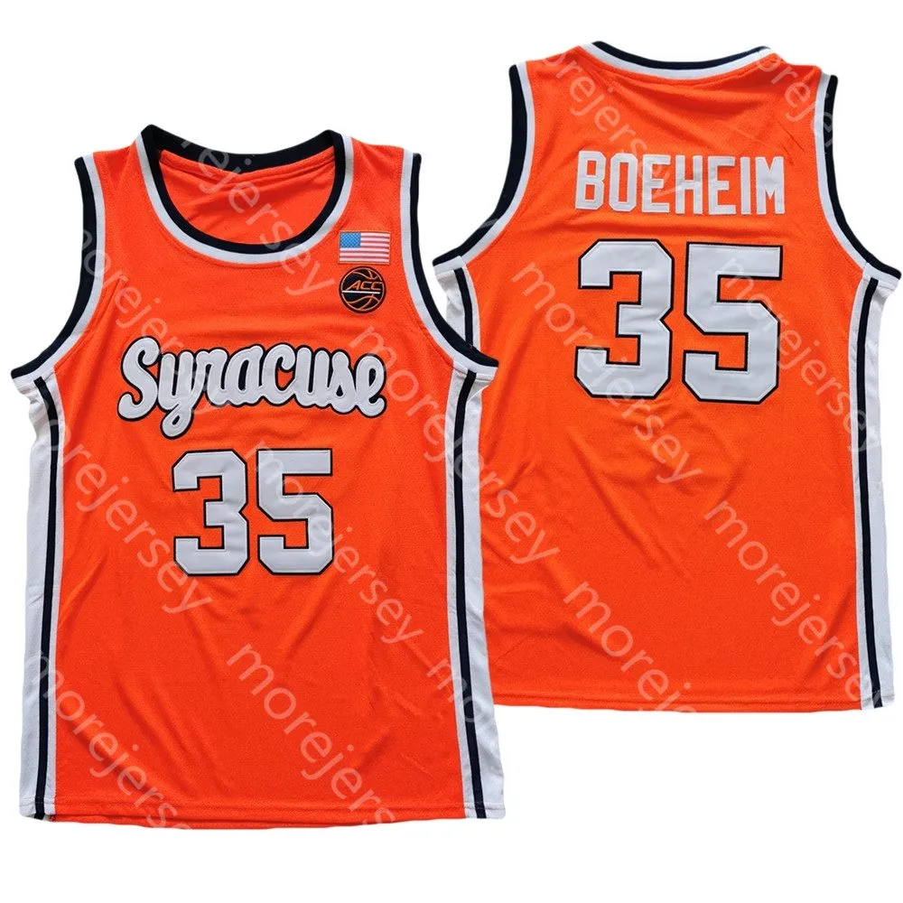 2021 Nova camisa de basquete da NCAA College Syracuse Orange 35 Buddy Boeheim Drop Shipping Tamanho S-3xl