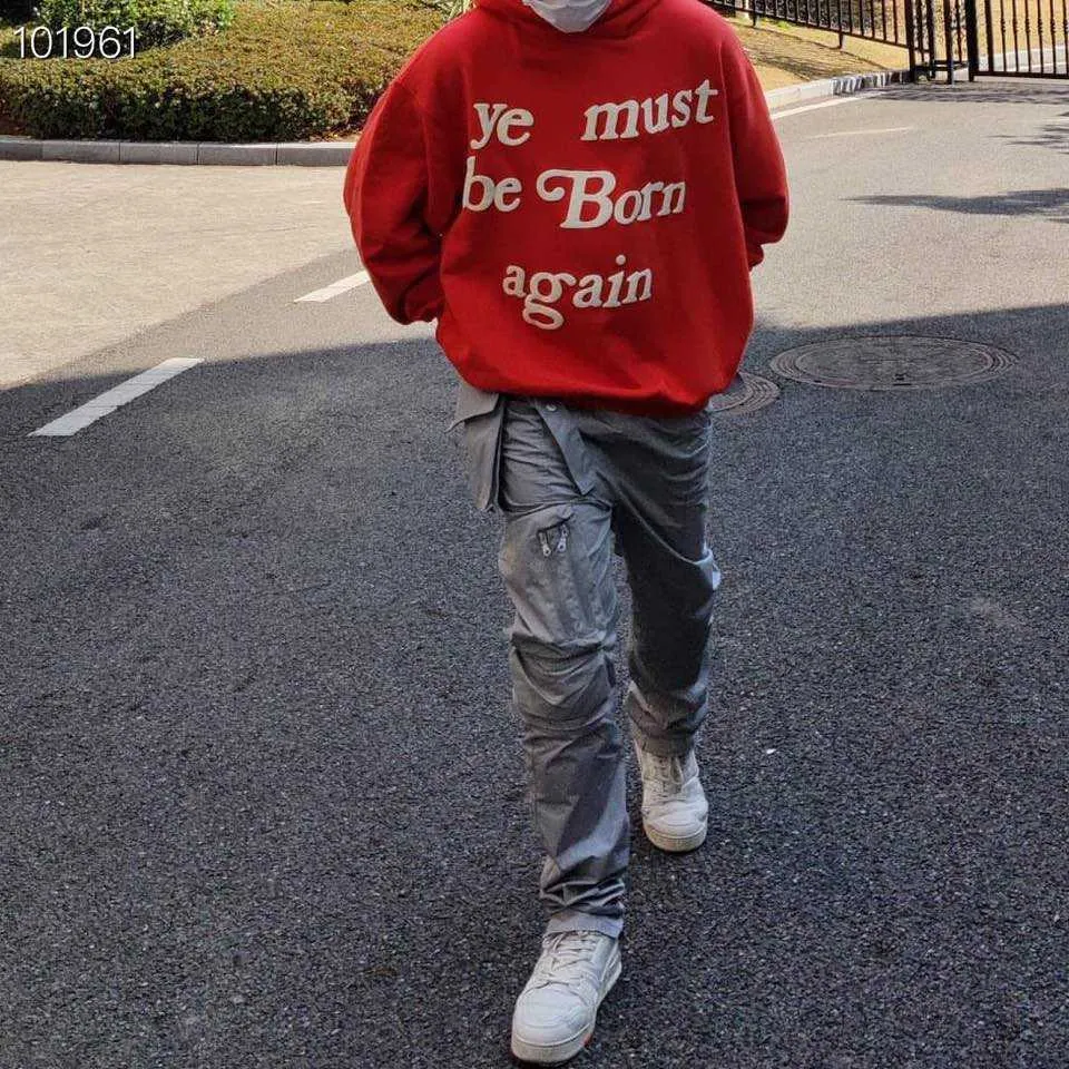 Kanye Hoodie Apparel Ye Must Be Born Again Hoodie Red Drop Kanye Hoodie Apparel Ye Must Be Born Again Hoodie Red Drop