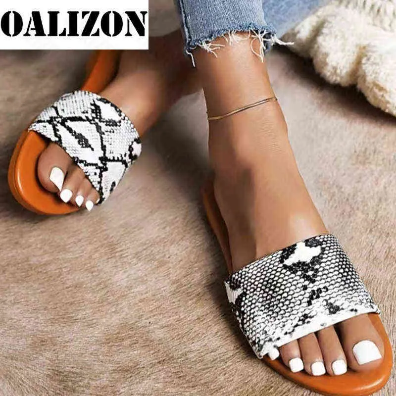 Hausschuhe Frauen Serpentine Wohnungen Sommer Neue Rom Sandalen Designer Flip-Flops Offene spitze Flache Schuhe Slingback Dame Slides220308