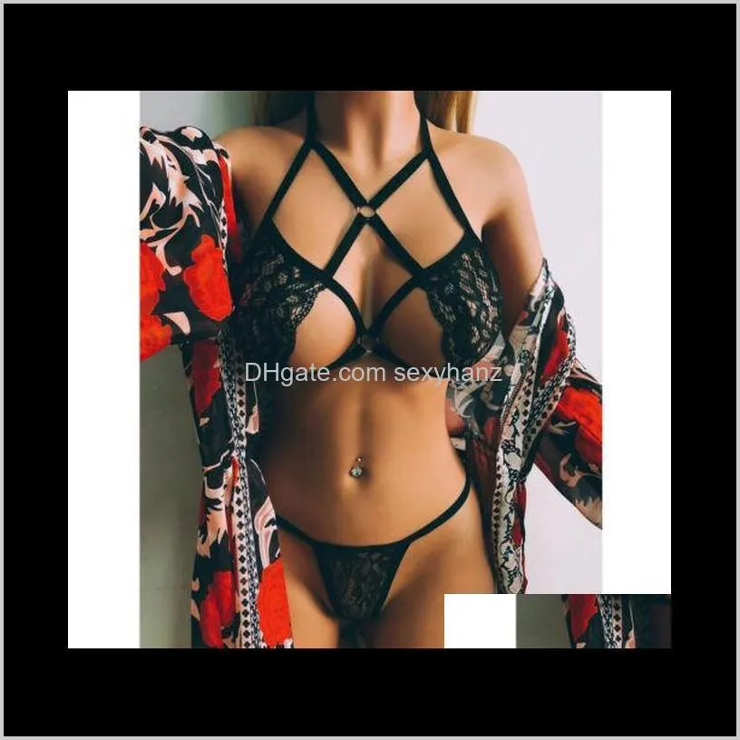 Cute Micro Bikini Lingerie Set With Push Up Top And Pants For