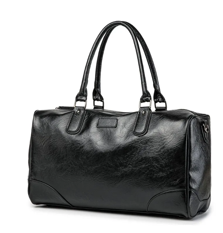 Women Men Travel Bag Carry on Luggage Duffel Bags Large PU Leather Tote Belt Weekend Crossbody handBag Overnight Solid sac d