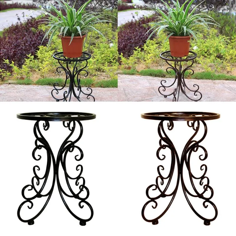 Hight Quality Balcon intérieur Balcon Simple Ferre Feule Flower Idées rond Tabouret pour planteurs dropship Pots