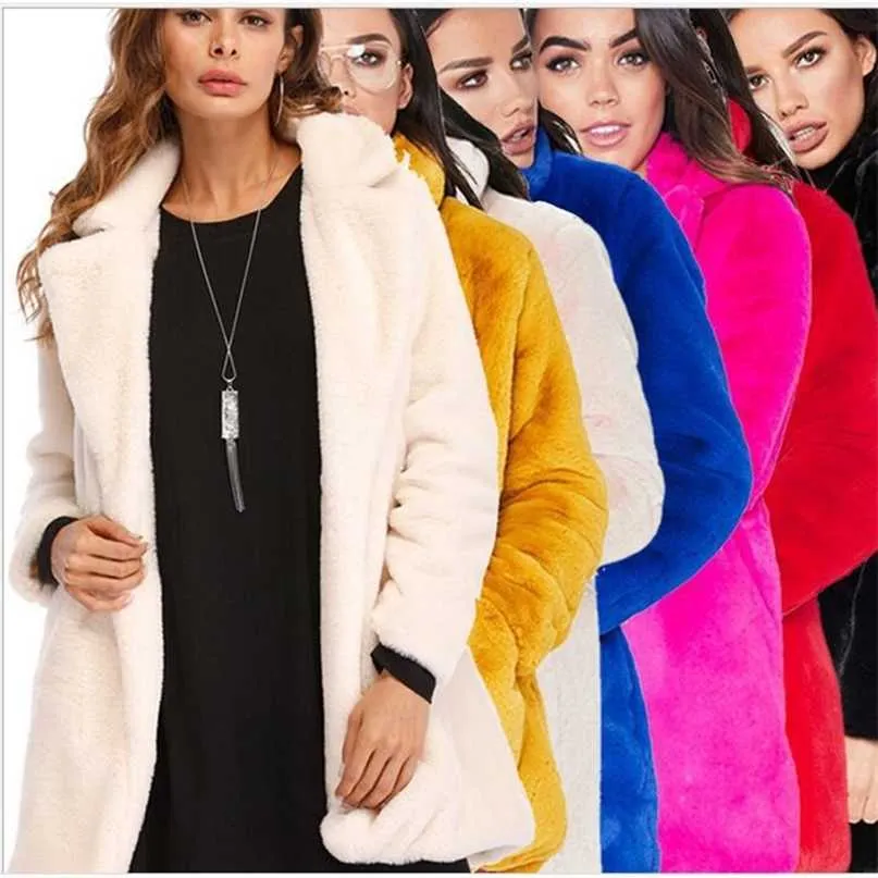 女性12色を選択するための女性12色のための長い女性の柔らかいウサギの販売のカジュアル