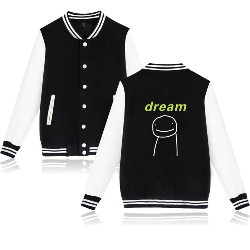 Harajuku Dreamwastaken Zip Up Baseball Men's Jackets Streetwear Merch Hoodie Funny Clothes Sweatshirt Hip Hop Dream Smp