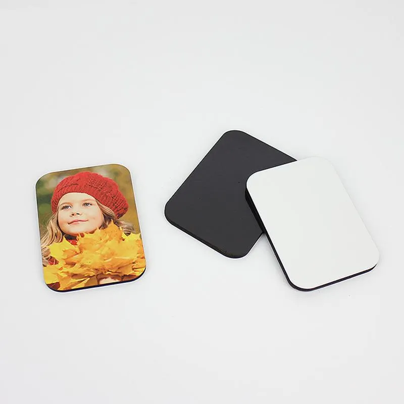 Heat Transfer MDF Refrigerator Magnet Square Wooden Sublimation Blank Magnetic Sticker Household Decoration Products DIY Gift
