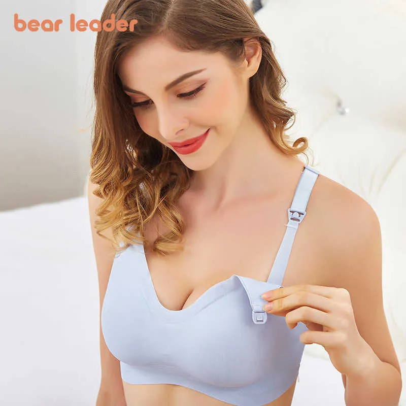 Bear Leader Justerat-Bemraps amning Bra Graviditet Kvinnor Kläder Maternity Nursing Feeding Bra för Soutien Gorge Underwear 210708