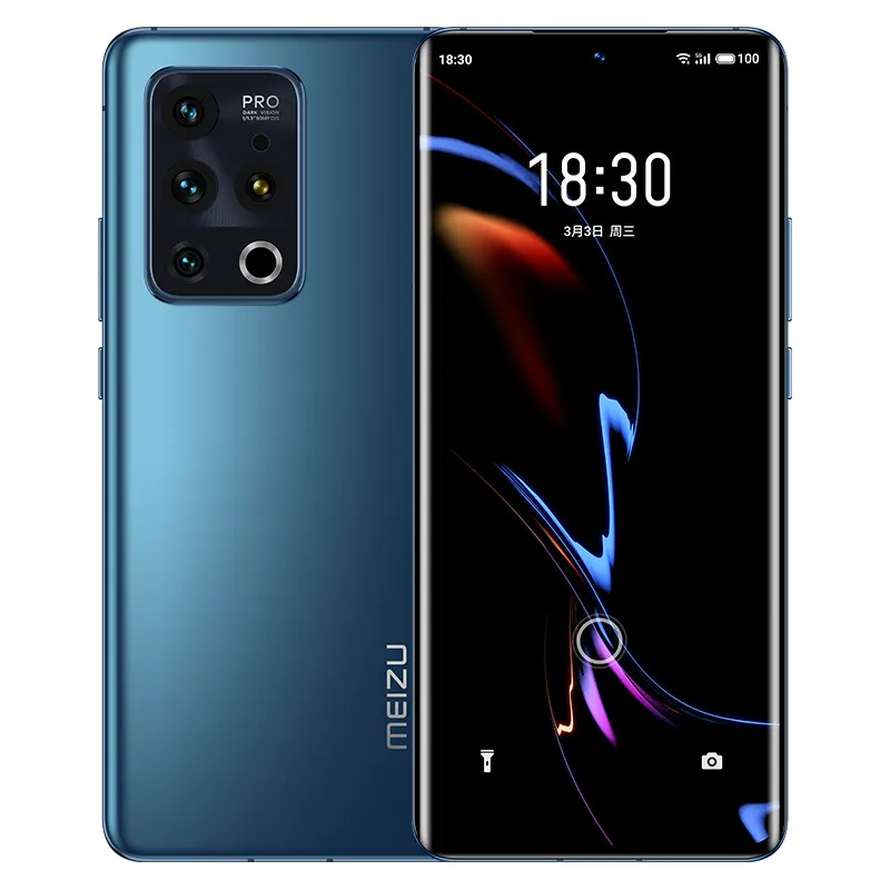 Orijinal Meizu 18 Pro 5g Cep Telefonu 8 GB RAM 128 GB 256 GB ROM Snapdragon 888 50.0MP AR 4500 mAh Android 6.7 inç AMOLED Tam Ekran Parmak İzi Kimliği Yüz NFC Akıllı Cep Telefonu