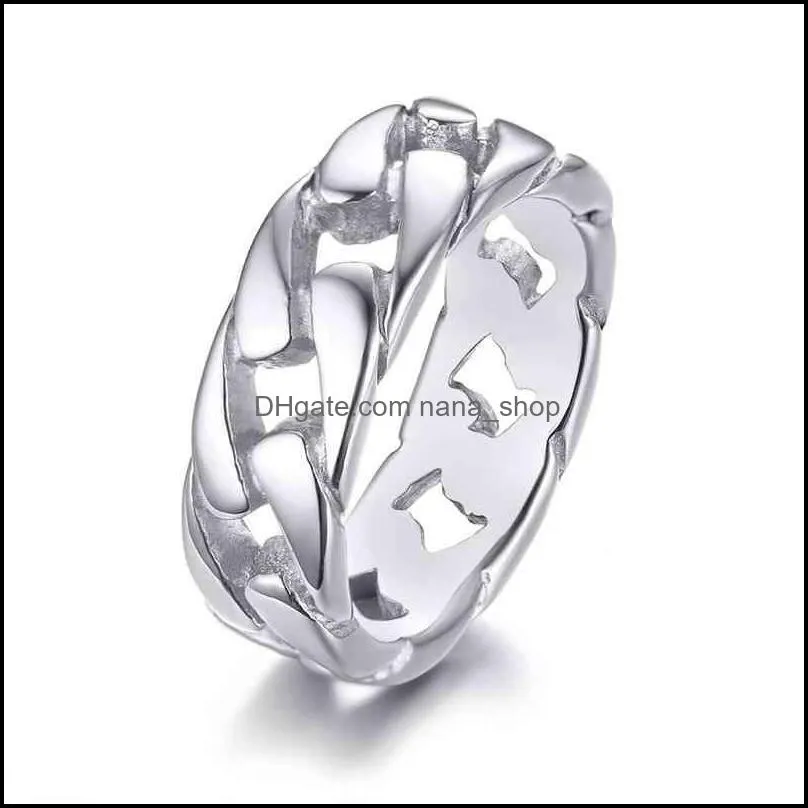 Jewelry 2020 new 7mm stainls steel chain men`s ring jewelry accsori 495