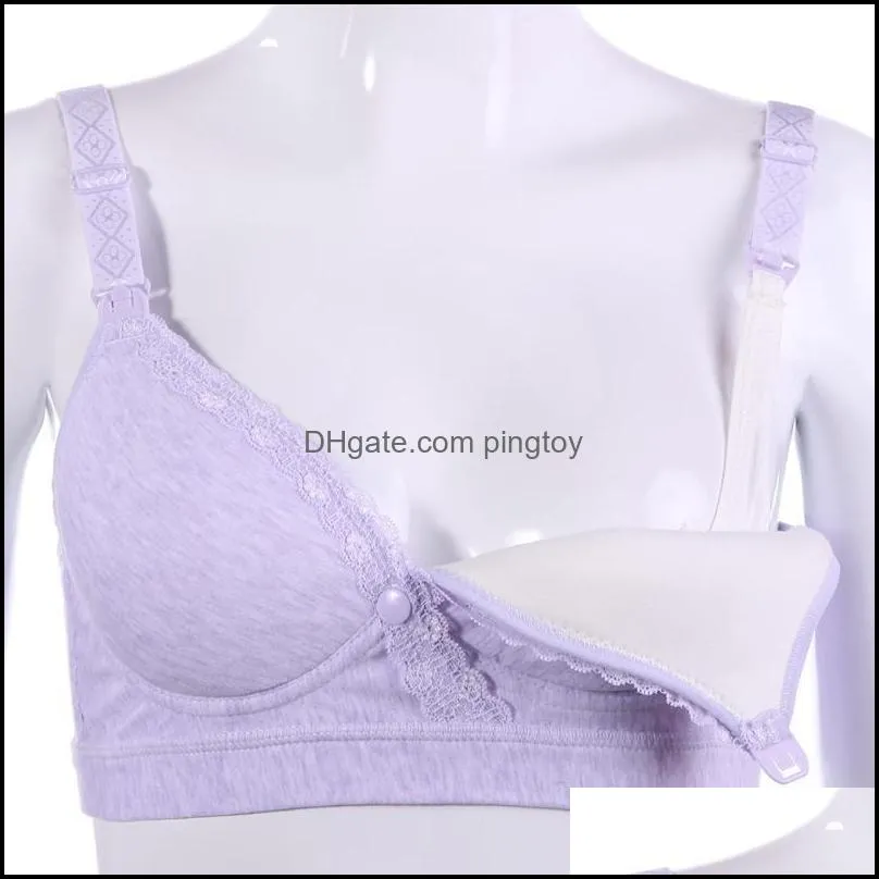 Breast Feeding Maternity Nursing Bra Feeding Cotton Pure Color Prevent Sagging Mother Bras Pregnant Underwear