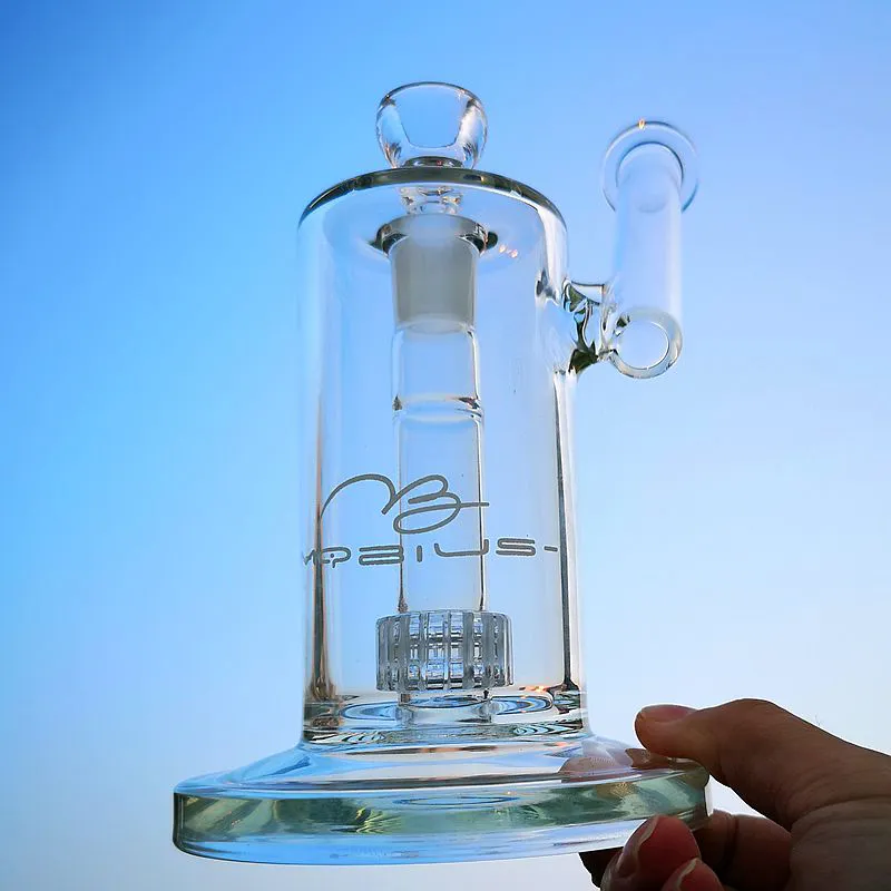 Mobius Sidecar Mini Bong Hookahs DAB Rigsガラス船体ピースマトリックスPerc喫煙水パイプ18mmボウルMB01