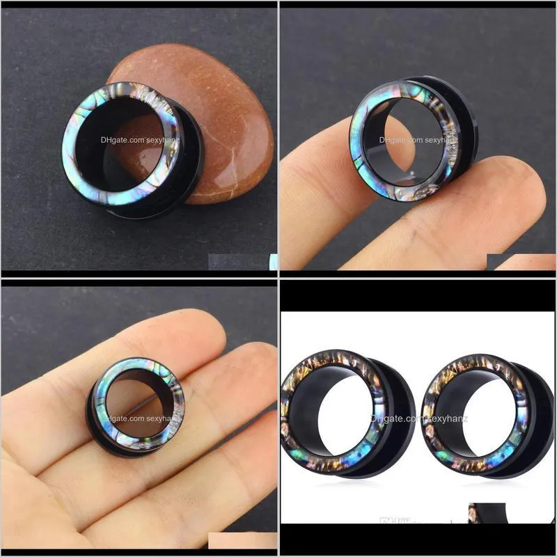 acrylic ear tunnel plugs shellhard shell uv earring gauges stretching body piercing jewelry ear expanders 70pcs 7 sizes