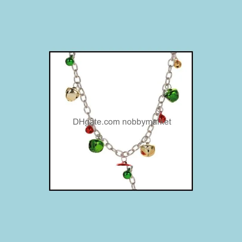 Earrings & Necklace Christmas Set Jewelry Color Bell Bracelet Ornaments Sets For Women