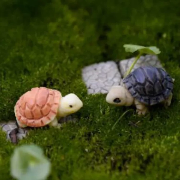Garden Decorations Cute Mini Turtles Landscape Ornaments Resin Fairy Miniatures Decoration RH1728