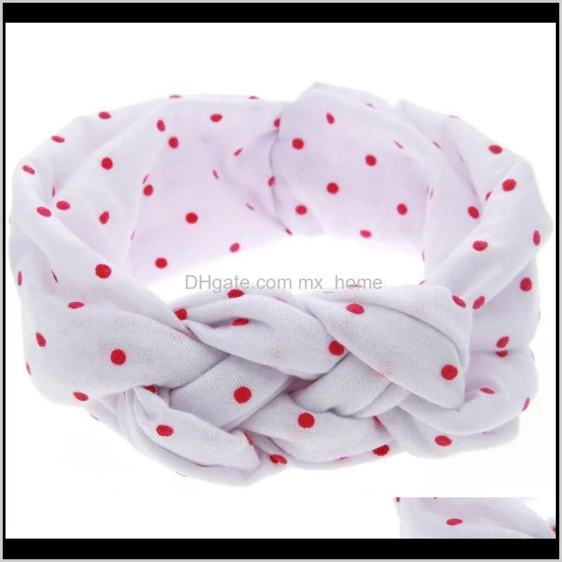 wholesale new dot headbands for girls multi color baby boutique hair bows chinese knotted kids hair bands hair accessories