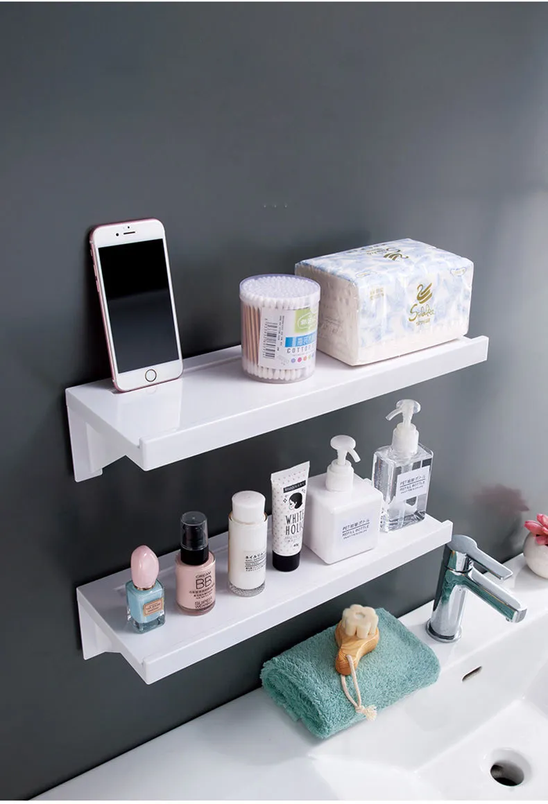 Waterproof White Plastic Bathroom Organizer Shelf Large Bathroom Rack Shelf For Toilet And Wall Home Accessories From Cong08 17.85 DHgate.Com