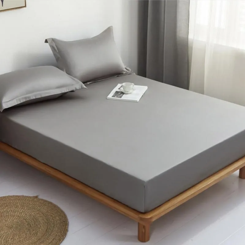 Set di lenzuola Lenzuolo in cotone Fascia elastica Coprimaterasso per coppia Lenzuola morbide e accoglienti Biancheria da letto di lusso Tessili per la casa