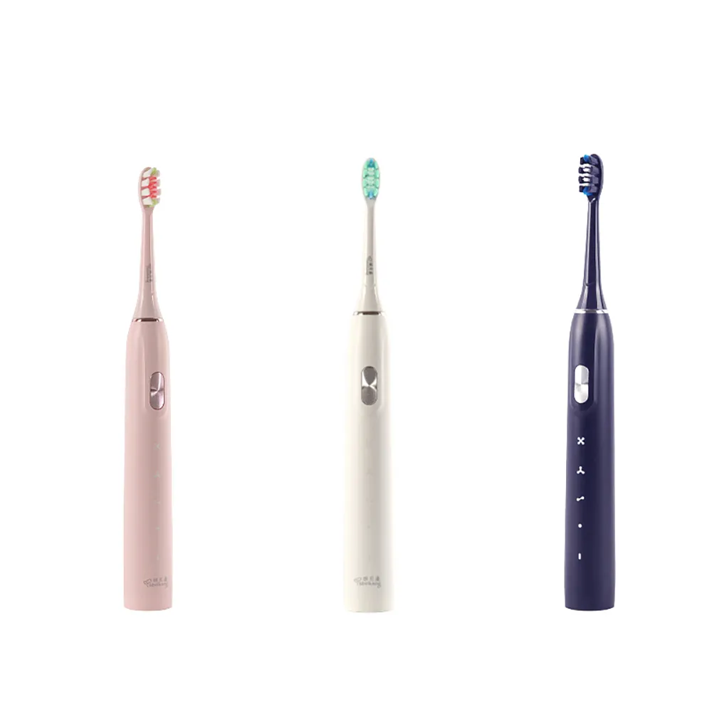 Escova de dentes elétrica sonora recarregável para adultos USB Carregamento indutivo dura 90 dias Dentes branqueamento kits limpos
