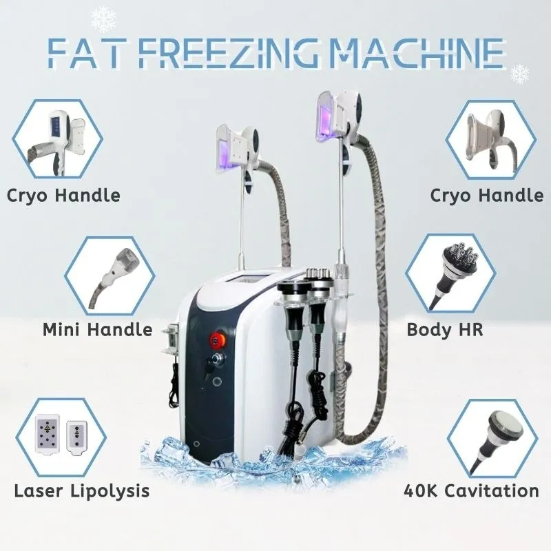2021 Qulaity High double cryolipolysis 7 in 1 body scuplting fat fating machines machines machines for sale 0018