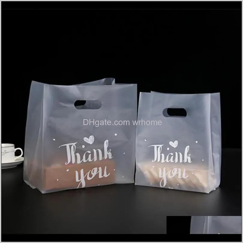 Thank You Food Gift Wrap Plastic Thicken 3 Sizes Baking Bread Cake Candy Packing Bag Birthday Christmas Gifts Fashion 37 38gy L2